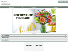 Tablet Screenshot of flowersfromabc.com